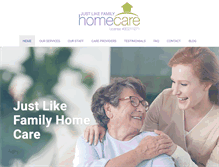 Tablet Screenshot of justlikefamilyhomecare.com